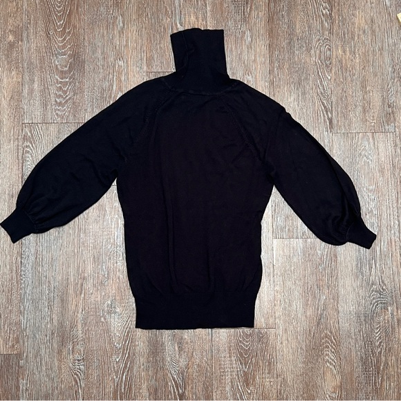 Express Design Studio Black Turtleneck Balloon Sleeve Sweater | Size: S - Picture 5 of 8